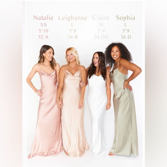 Show Me Your Mumu Champagne Luxè Satin Tuscany Maxi Slip Dress L - Picture 12 of 13